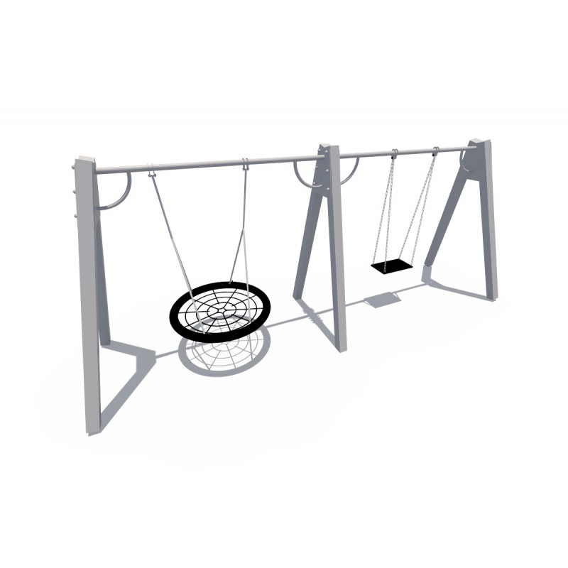 ИО 01033 Качели (на металлических стойках с прорезиненным сиденьем и ...