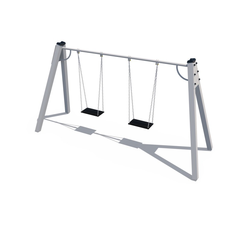 ИО 01250 Качели на металлических стойках с прорезиненными сиденьями без ...