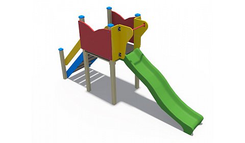 ИО 07010 Горка Детство Н-1200 (пластиковый скат)