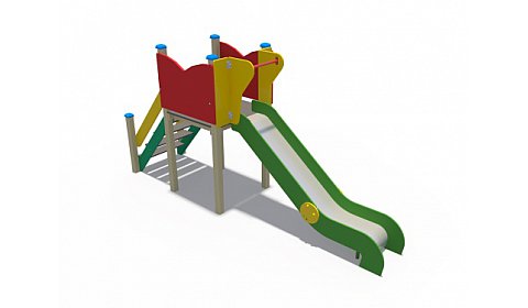 ИО 07050 Горка Детство Н-1200 (металлический скат)