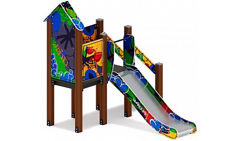 Горка с домиком - ИО 41.01.05-03 - (Граффити) H=900