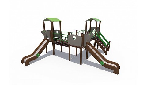 ДИО 04061 Детский игровой комплекс серии Браун Наш дворик Н-1200