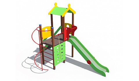 ДИО 04111 Детский игровой комплекс с металлическим скатом Н-1500