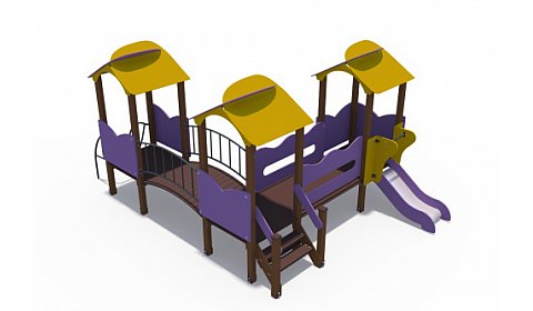 ДИО 10211 Игровой комплекс серии Зефир (металлический скат Н-620)