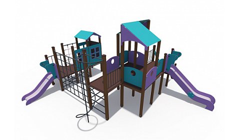 ДИО 13080.1 Детский игровой комплекс Викинг Н-1200 (с дополнительной горкой 750 мм)