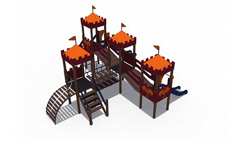 ДИО 02040 Детский игровой комплекс серии империя "Замок" Н-1500 и Н-900