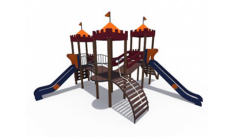 ДИО 02071 Детский игровой комплекс серии империя "Форт-2" Н-1200 и Н-1500