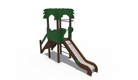 ДИО 02080 Детский игровой комплекс серии джунгли "Рио" Н-1200 (металлический скат)