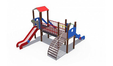 ДИО 13082 Детский игровой комплекс Норд с металлическими скатами Н-1200