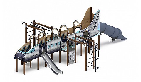 Аэроплан (Техно) - ДИК 2.03.4.04-03 - Игровой комплекс Н=1200