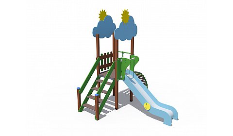 ДИО 04115 Игровой комплекс Весенница малая с металлическим скатом Н-1200