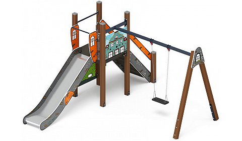 Счастливое детство (Город) - ДИК 2.01.03-01 - Игровой комплекс H=1200