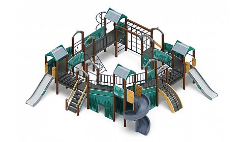 Остров детства (Тайга) - ДИК 2.01.8.02-13 - Игровой комплекс H=1200 H=2000