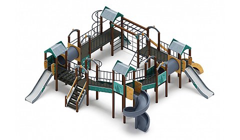 Остров детства (Тайга) - ДИК 2.01.8.02-23 - Игровой комплекс H=1200 H=2000