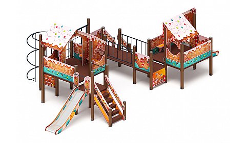 Теремок (Пряничный домик) - ДИК 2.07.03-02 - Игровой комплекс H=750 H=1200