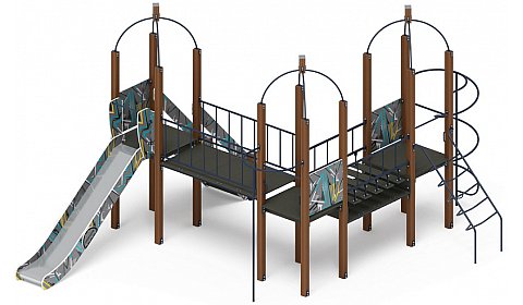 Навина (Техно-голубой) - ДИК 2.09.06-01 - Игровой комплекс H=1500