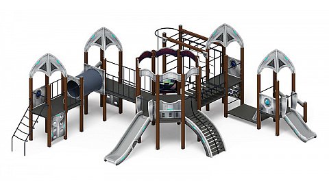 Космопорт (Серый) - ДИК 2.14.03-01 - Игровой комплекс H=750 H=1200