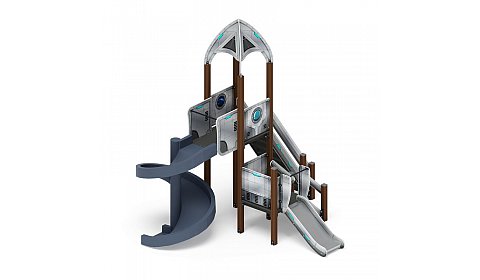 Космопорт (Серый) - ДИК 2.14.04-01 - Игровой комплекс H=750 H=2000
