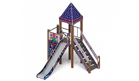 Замок (Пиксель) - ДИК 2.18.04-03 - Игровой комплекс H=1500