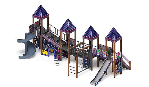 Замок (Пиксель) - ДИК 2.18.10-03 - Игровой комплекс H=1500 H=2000