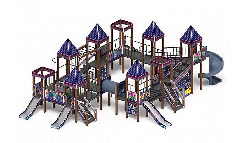 Замок (Пиксель) - ДИК 2.18.12-03 - Игровой комплекс H=900 H=1200 H=2000