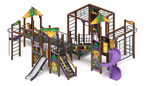 Волшебный город (винтовой скат) (Майя) - ДИК 2.19.03-01 - Игровой комплекс Н=900 Н=1200 Н=2000