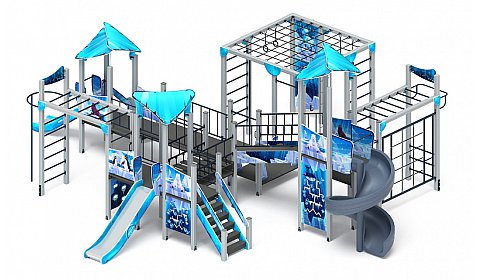 Волшебный город (винтовой скат) (Снежная королева) - ДИК 2.19.03-02 - Игровой комплекс Н=900 Н=1200 Н=2000