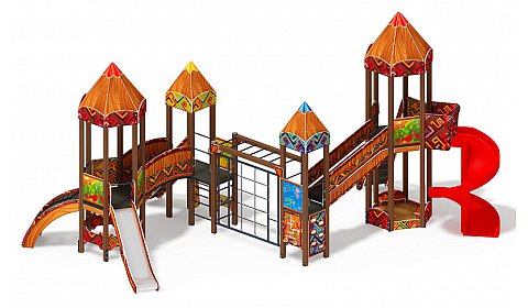 Карандаши (Винтовой скат) - ДИК 2.26.06-01.С - Игровой комплекс Н=1200, Н=2000