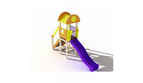 ДИО 03010 Детский игровой комплекс серии солнышко "Лето" (скат пластиковый) Н-1200