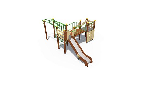 ДИО 04010 Детский игровой комплекс серии Браун в зеленом цвете Н-1200