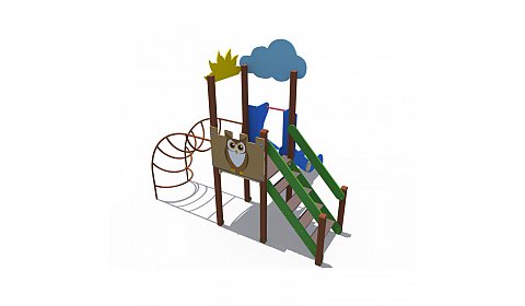 ДИО 04118 Игровой комплекс "Совёнок" с металлическим скатом Н-1200