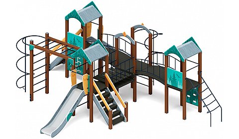 Дворик детства (Тайга) - ДИК 2.01.4.02-03 - Игровой комплекс H=1200