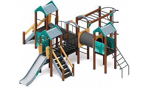 Дворик детства (Тайга) - ДИК 2.01.4.02-23 - Игровой комплекс H=1200