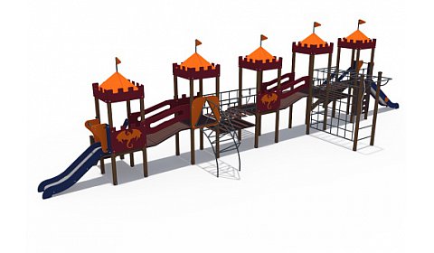 ДИО 02050 Детский игровой комплекс серии империя "Крепость" Н-900 и Н-1500