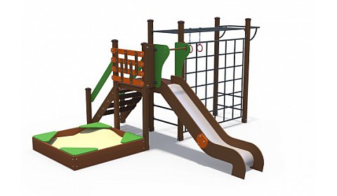 ДИО 04021 Детский игровой комплекс Браун с кольцами Н-1200 серии Май