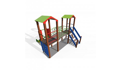 ДИО 13081 Детский игровой комплекс Опушка с металлическим скатом Н-1200