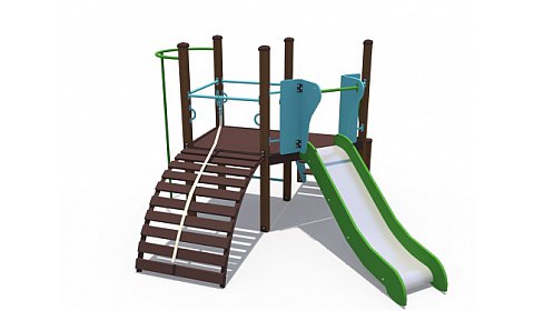 ДИО 04014 Детский игровой комплекс серии литл с металлическим скатом Н-900