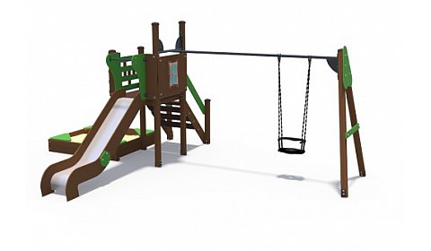 ДИО 04022 Детский игровой комплекс серии Браун с качелями Н-1200