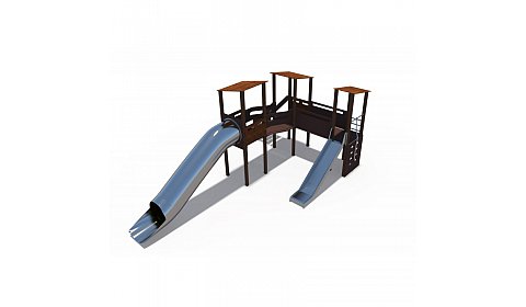 ДИО 10014 Игровой комплекс серии Миндаль (горка Н-1200 и 1500)