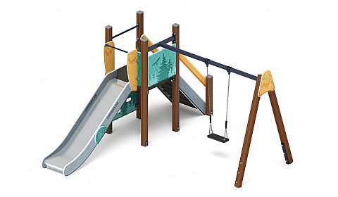 Счастливое детство (Тайга) - ДИК 2.01.03-03 - Игровой комплекс H=1200