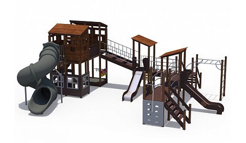 ДИО 10013.2 Игровой комплекс серии Миндаль (горка винтовая Н-2000 мм)