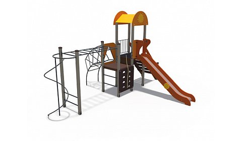 ДИО 03031 Детский игровой комплекс серии солнышко "Игра" (скат металлический) Н-1500