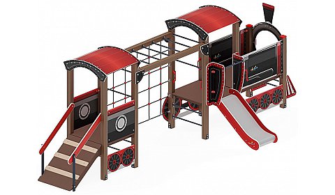 Паровозик (черный) - ДИК 1.03.5.03-02 - Игровой комплекс H=750