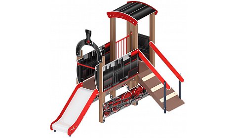 Паровозик (черный) мини - ДИК 1.03.5.01-10 - Игровой комплекс H=750