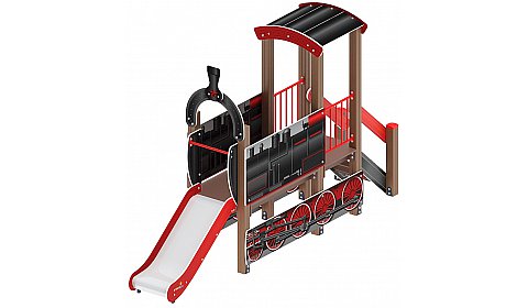 Паровозик (черный) мини - ДИК 1.03.5.01-11 - Игровой комплекс H=750