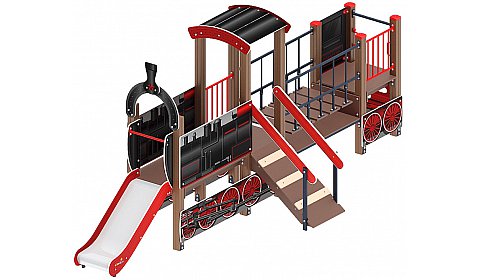 Паровозик (черный) мини - ДИК 1.03.5.01-12 - Игровой комплекс H=750