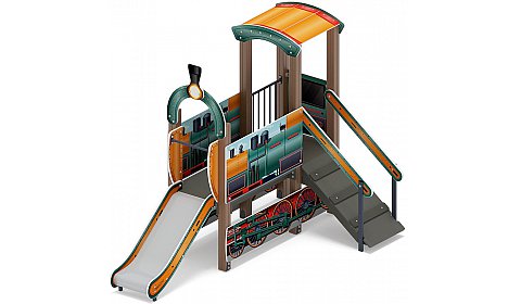 Паровозик (цветной) мини - ДИК 1.03.5.01-16 - Игровой комплекс H=750