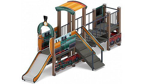 Паровозик (цветной) мини - ДИК 1.03.5.01-18 - Игровой комплекс H=750
