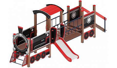 Паровозик (черный) - ДИК 1.03.5.02-02 - Игровой комплекс H=750