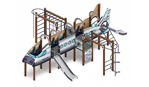 Аэроплан (Техно) - ДИК 2.03.4.04-01 - Игровой комплекс Н=1200